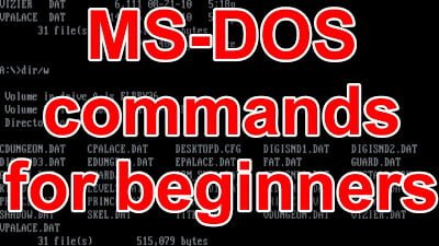 MS DOS Commands for beginners