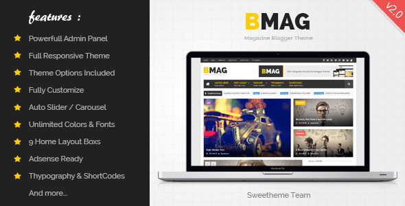 Free Download BMAG v2.1.1 Magazine Responsive Blogger Template