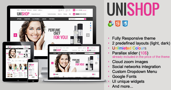 Free Download Unishop Responsive osCommerce Theme
