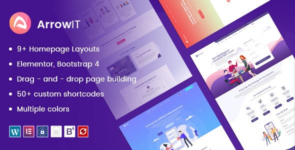 Free Download ArrowIT v1.2.4 Responsive Multipurpose WordPress Theme