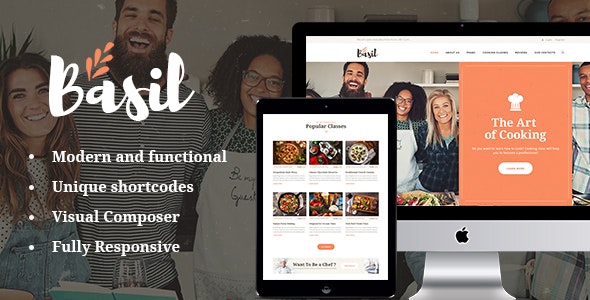 Free Download Basil v1.3.1 Responsive Multipurpose WordPress Theme