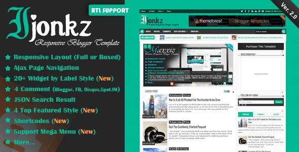 Free Download Ijonkz v2.0 Magazine Responsive Blogger Template