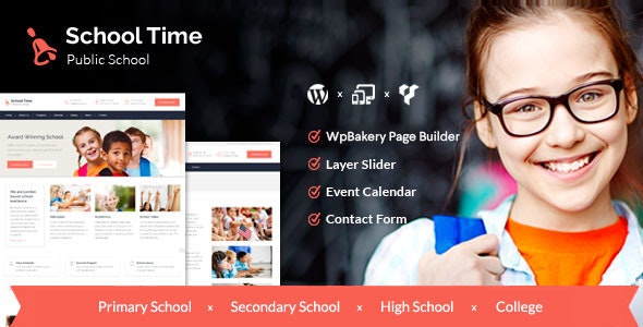 Free Download School Time v2.5.0 Responsive Multipurpose WordPress Theme