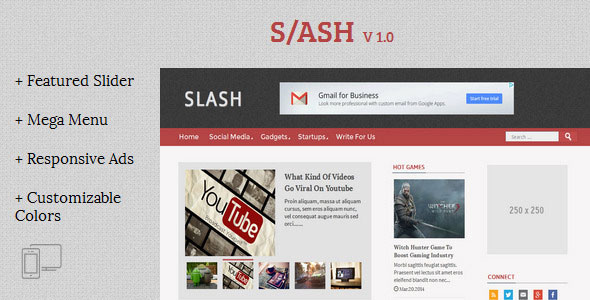 Free Download Slash Magazine Responsive Blogger Template
