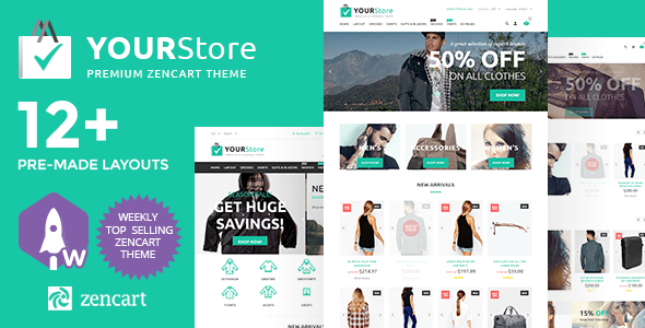 Free Download YourStore Responsive and Multipurpose Zen cart Theme
