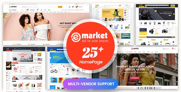 Free Download EMarket v1.2.0 Multipurpose Responsive Opencart Theme