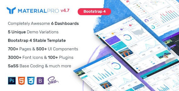 Free Download MaterialPro v4.7 Responsive HTML Template