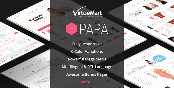 Free Download Papa v3.9.6 Responsive Multipurpose Joomla Theme