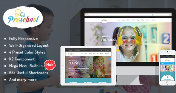 Free Download Preschool v3.9.6 Responsive Multipurpose Joomla Theme