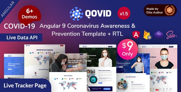 Free Download Qovid v1.5 Responsive HTML Template